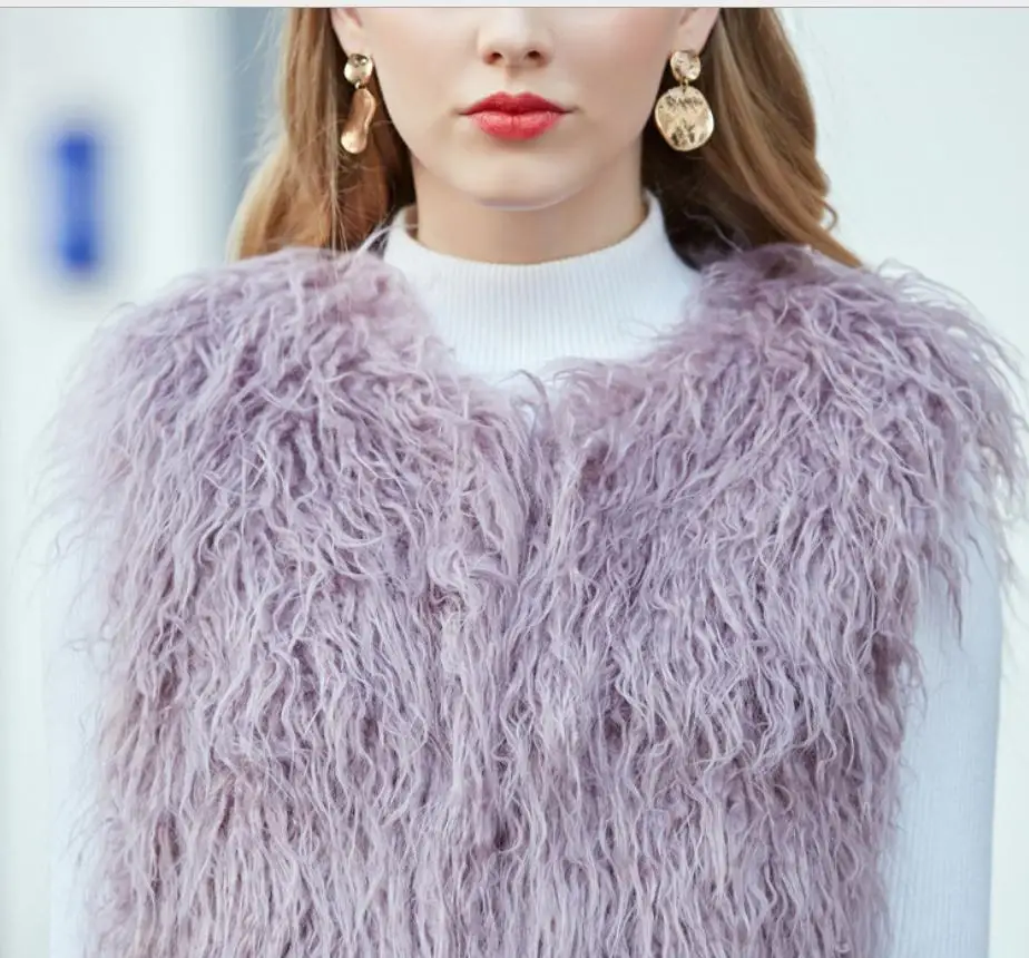 

Womens Winter Soft Furry Faux Fur Coat Faux Fur Shaggy S/2Xl Fashion Female Short Section Vests Autumn Colete Feminino K1176