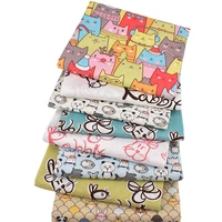nanchuang cartoon twill fabric diy cloth handmade sewing quilting fat quarters patchwork material for babychildren 8pcslot