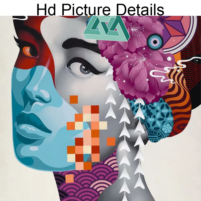 

Abstract Graffiti Woman Canvas Painting Nordic Poster and Print Wall Art Picture for Living Room Morden Home Decoration No Frame