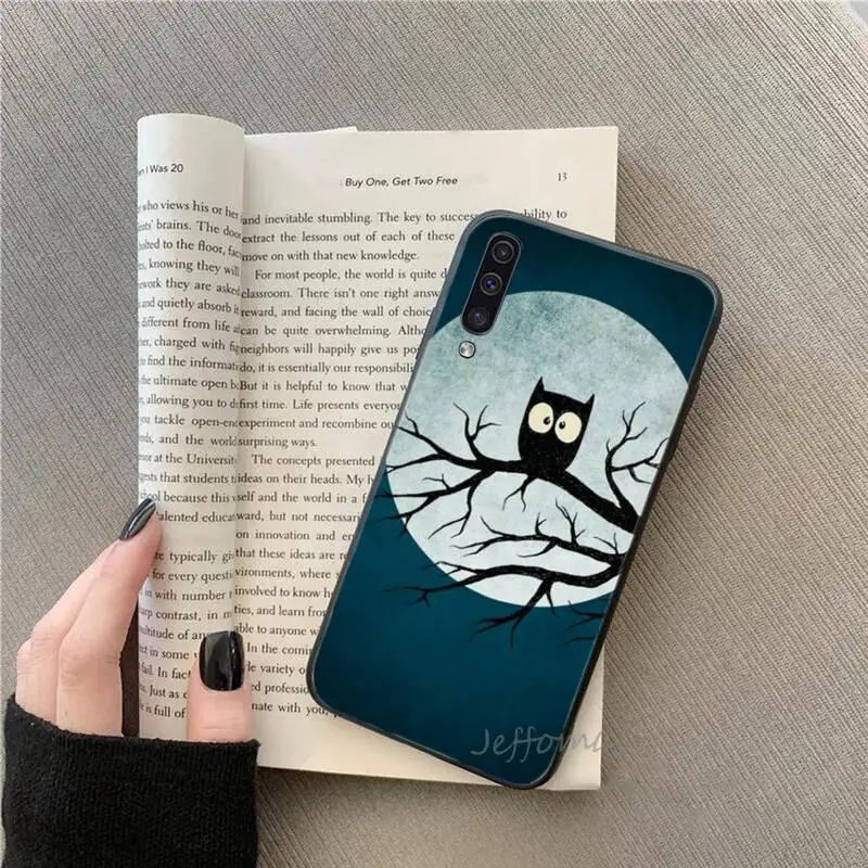 

Cute Owl animal painting Phone Case For Samsung galaxy S note 7 8 9 10 20 fe edge A 6 10 20 30 50 51 70 lite plus cover Funda