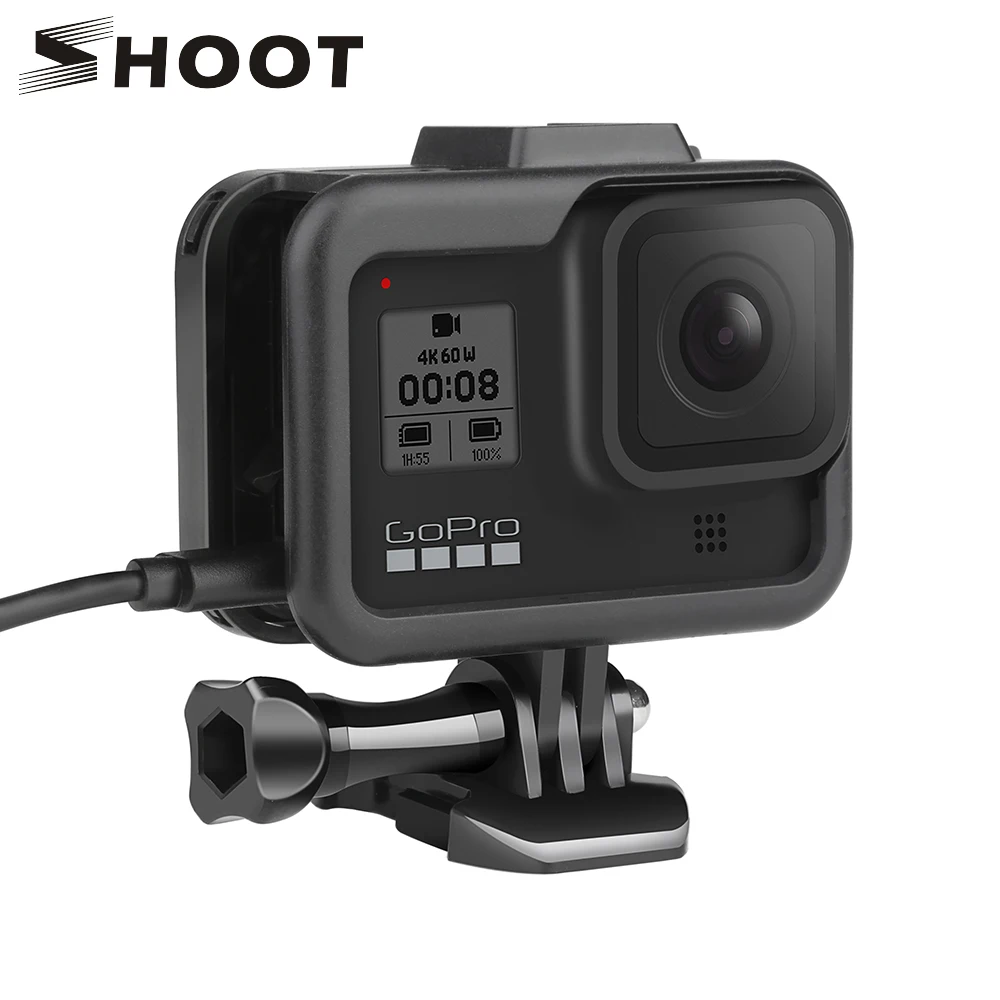 Черная стандартная защитная рамка SHOOT для GoPro Hero 8 чехол корпуса черный аксессуар