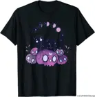Kawaii Pastel Goth Art Кот и череп Луна фазы татуировки футболка унисекс футболка