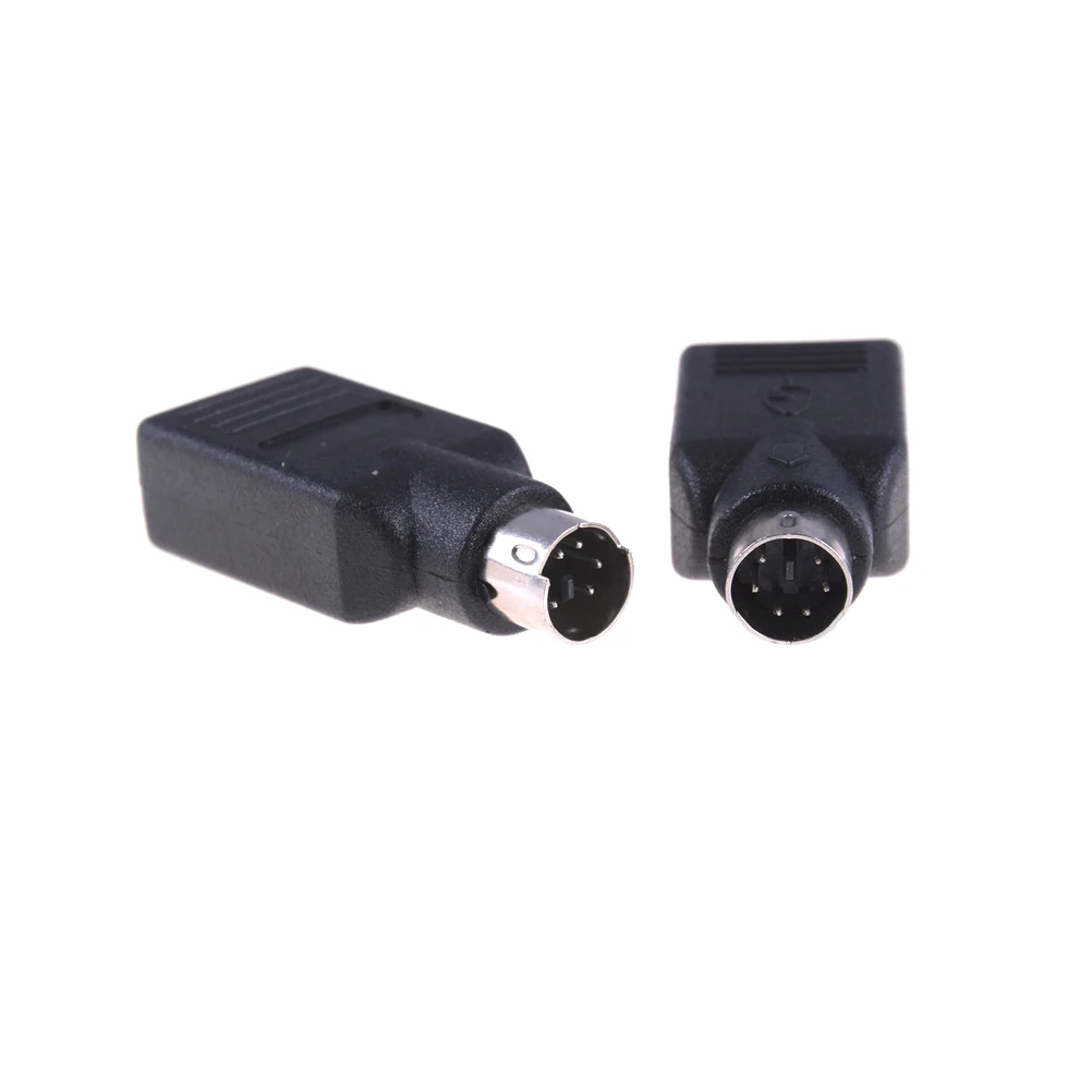 2pcs/lot USB Female To PS2 PS/2 Male Converter Adapter Keyboard Mouse Mice Black | Строительство и ремонт