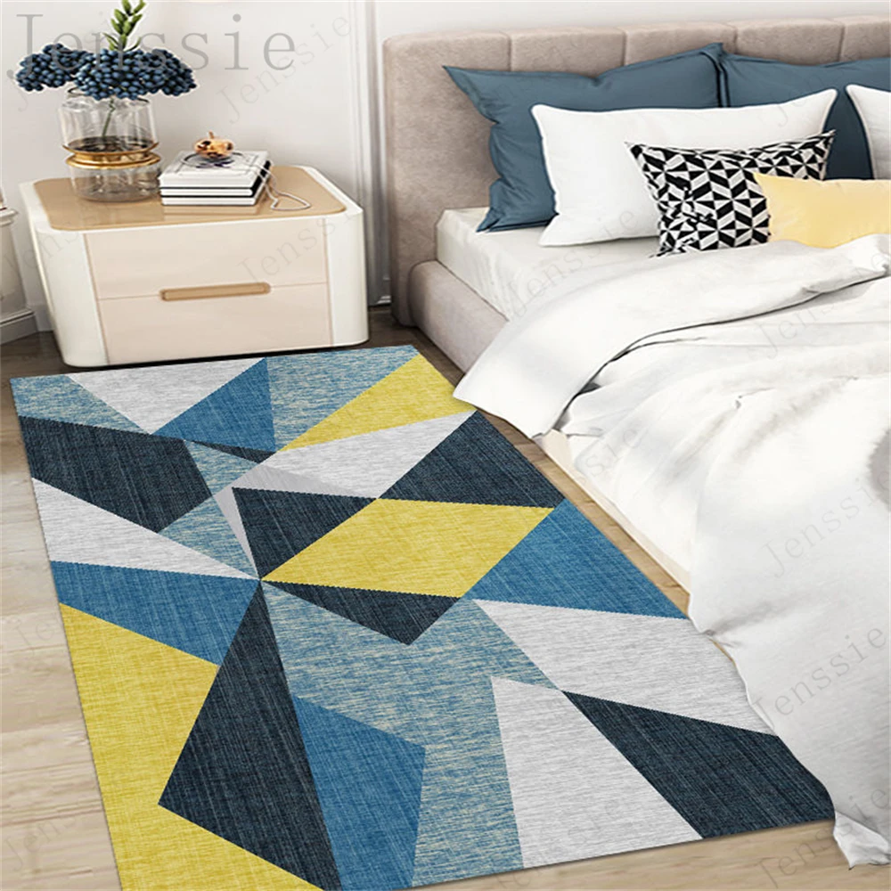 

Geometric Style Carpet Soft Washable Bedroom Living Room Carpet Children's Play Mats Bath Mats Corridor Entrance Door Mats Rug