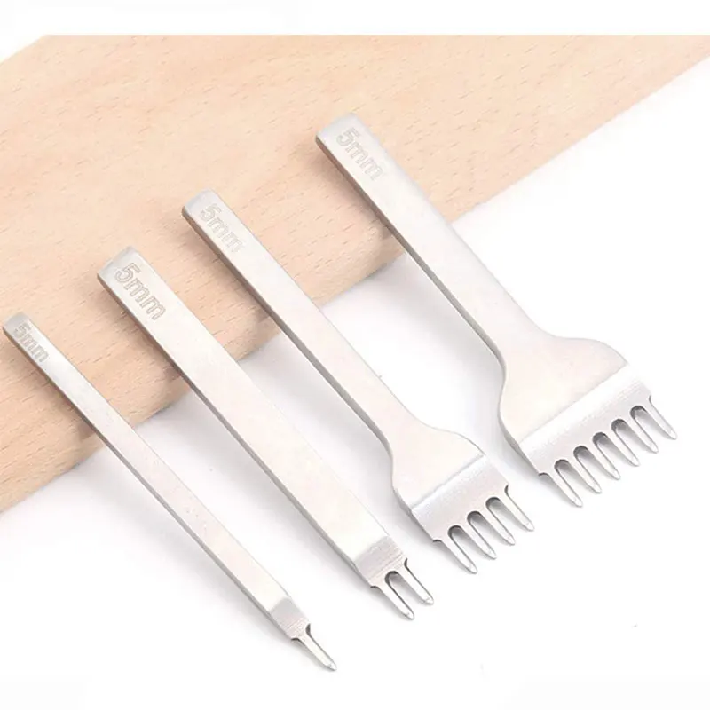 

3/4/5/6mm Spacing Punch Tool For Leather Hole Punches Tool Lacing Stitching Sewing DIY Leather Craft Tools 1/2/4/6 Prong