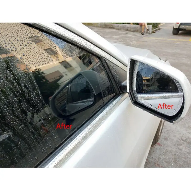 

1 Pair Car Anti Water Mist Film Anti Fog Coating Rainproof Hydrophobic Rearview Mirror Protective Film A0NE