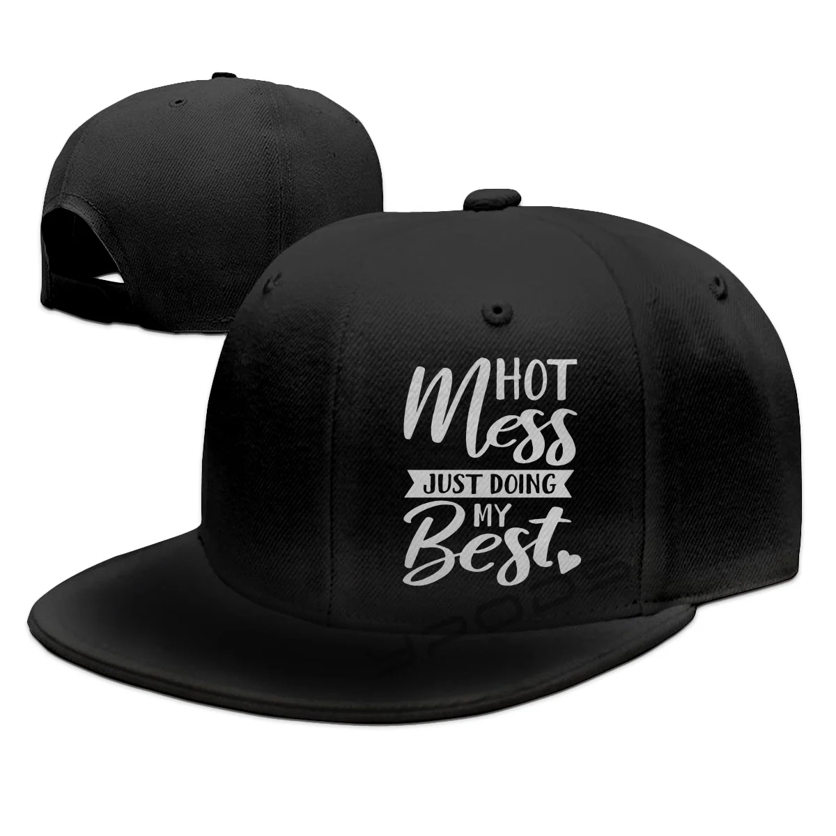 

Hot Mess Just Doing My Best Band Logo Hip Hop Street Dance Snapback Hat for Men Women Adult Outdoor Casual Sun Baseball Cap