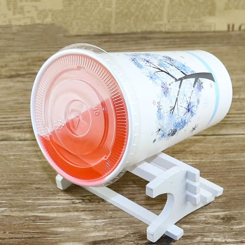

50pcs Disposable Coffee Cup Thicken Paper Cup Cartoon Love Tree Milk Tea Coffee Juice Drink Packaging Cups With Lids