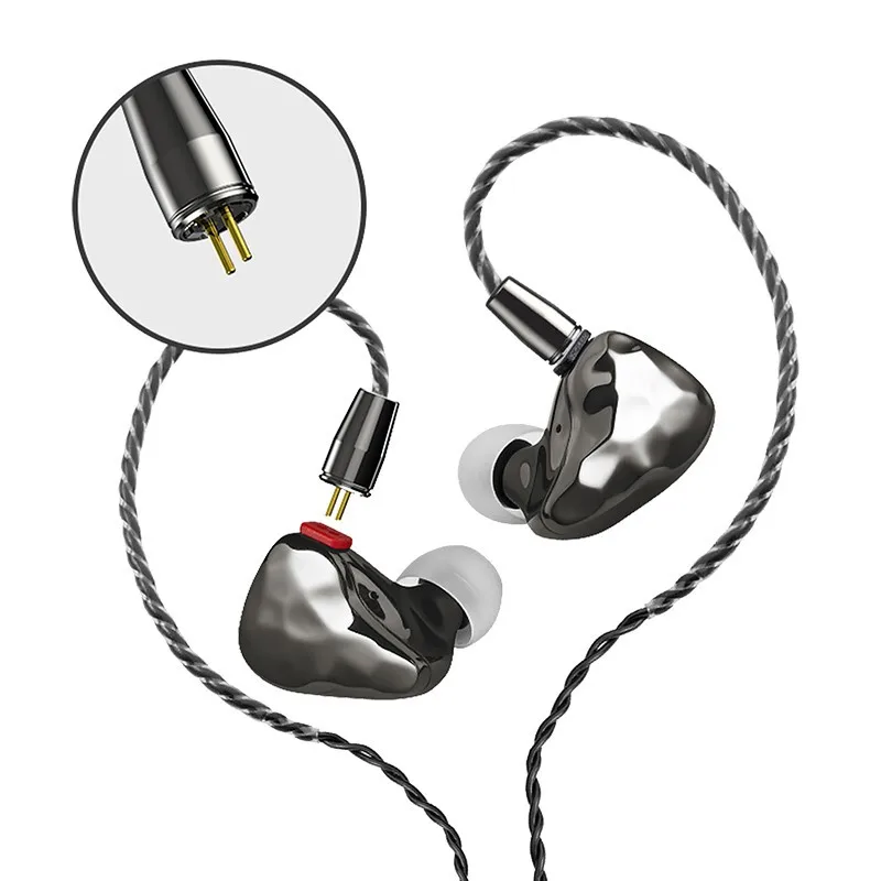 

Ikko Obsidian OH10 1BA+1DD In-ear HIFI Music Headphones Knowles Sonion BA Monitor Hi-fi Fever Detachable Cable Earphone Earplugs