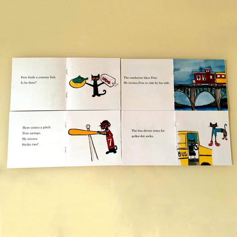 Детские книги с рисунками 4 случайных книжки 13x13 см детская серия английским