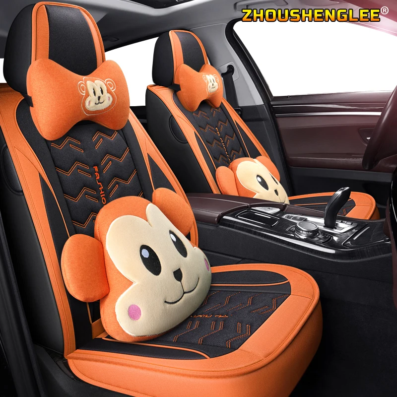 

ZHOUSHENGLEE flax car sear covers for citroen c5 berlingo c4 grand picasso berlingo elysee car seat protector Auto accessories