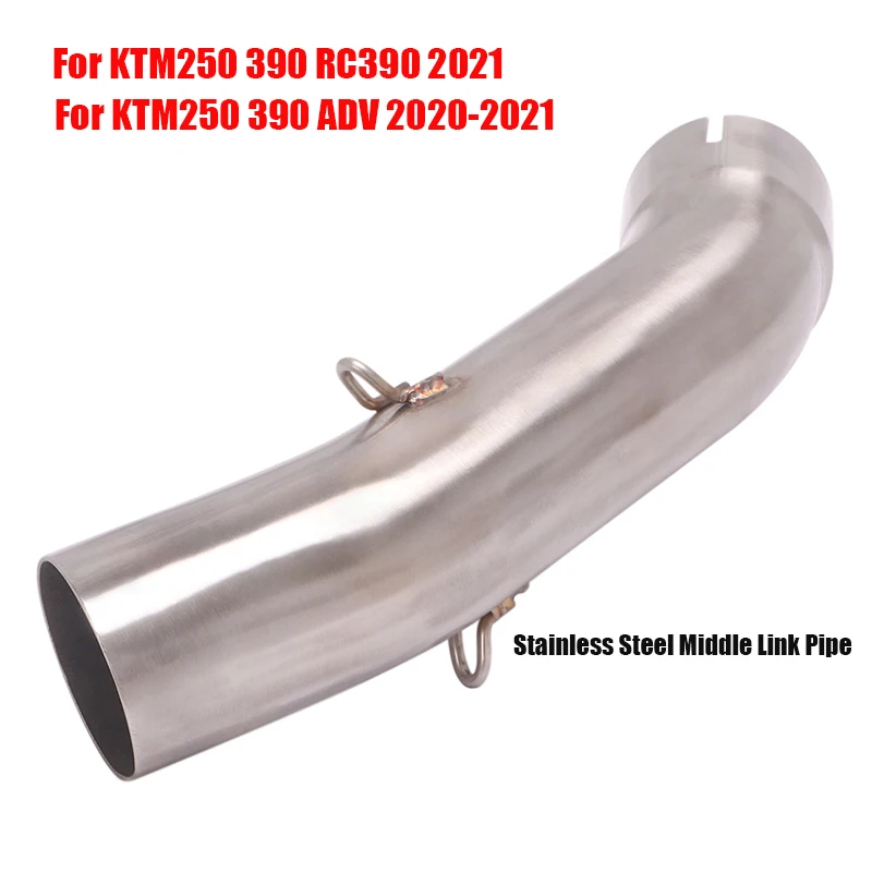 

250ADV 390ADV 2020-2021 Motorcycle Exhaust Pipe Connet Link Pipe Slip on Exhaust Stainless Middle Pipe For KTM250 390 RC390 2021