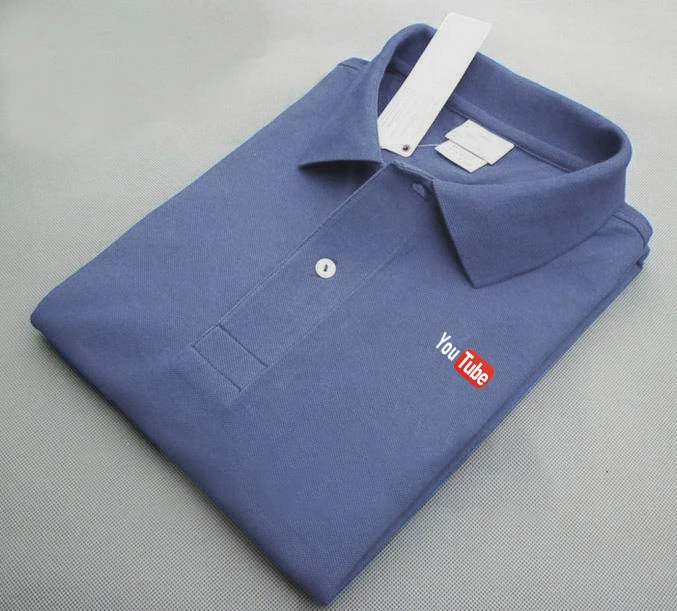

Printed cotton short-sleeved loose solid color lapel POLO shirt business casual fashion T-shirt