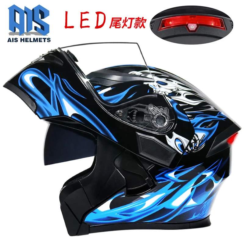 Одобренный в горошек индивидуальный мотоциклетный шлем с откидывающейся