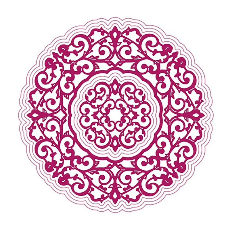 

Round Lotus Leaf Lace Flower Metal Cutting Dies DIY Scrapbooking Crafts Dies Cut Stencils Maker Photo Album Template Handmade