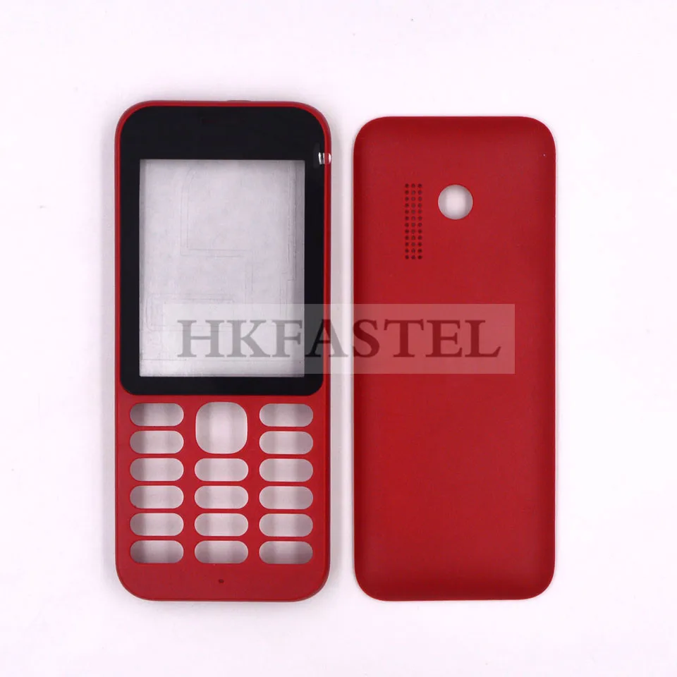 Red No keypad HKFASTEL высококачественный корпус клавиатуры для Nokia 215 Dual SIM Полный Мобильный телефон чехол с клавиатурой - Цвет: Red No keypad