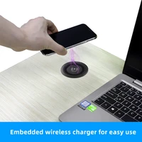 18w qi wireless charger furniture desktop embedded fast wireless charger for iphone 11 x samsung s10 table office phone charger