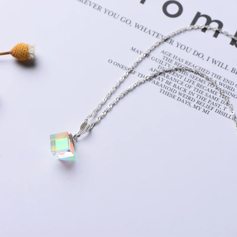 Разноцветное комбинированное ожерелье кристальная подвеска K9 драгоценный