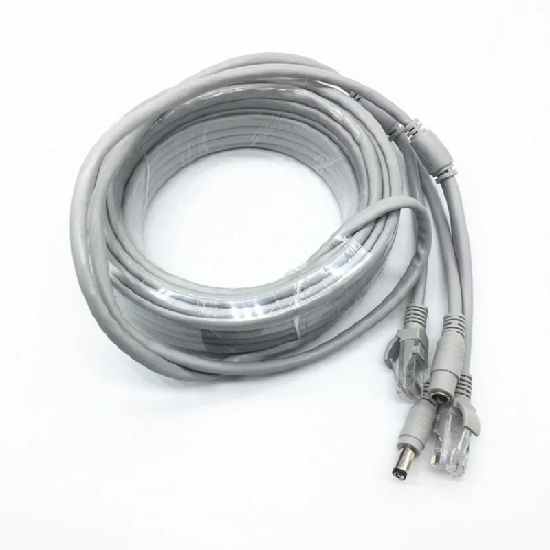RJ45 Ethernet CCTV кабель Cat5e DC Power Cat5 Интернет сетевой шнур ПК компьютер для POE IP камеры