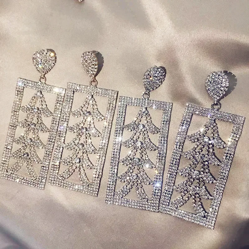 Новинка бутик Роскошные блестящие Подвески Стразы с деревом Женские Висячие