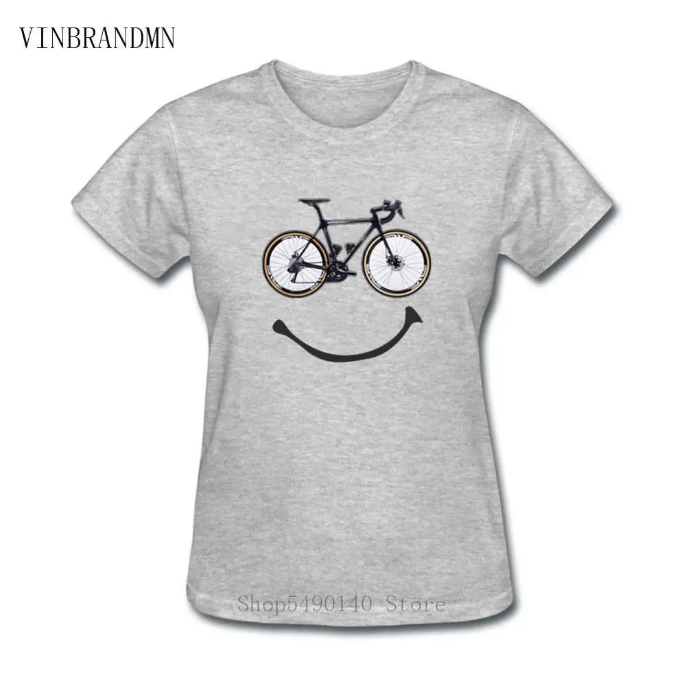 Крутая забавная футболка с логотипом горного велосипеда Женская хлопковая