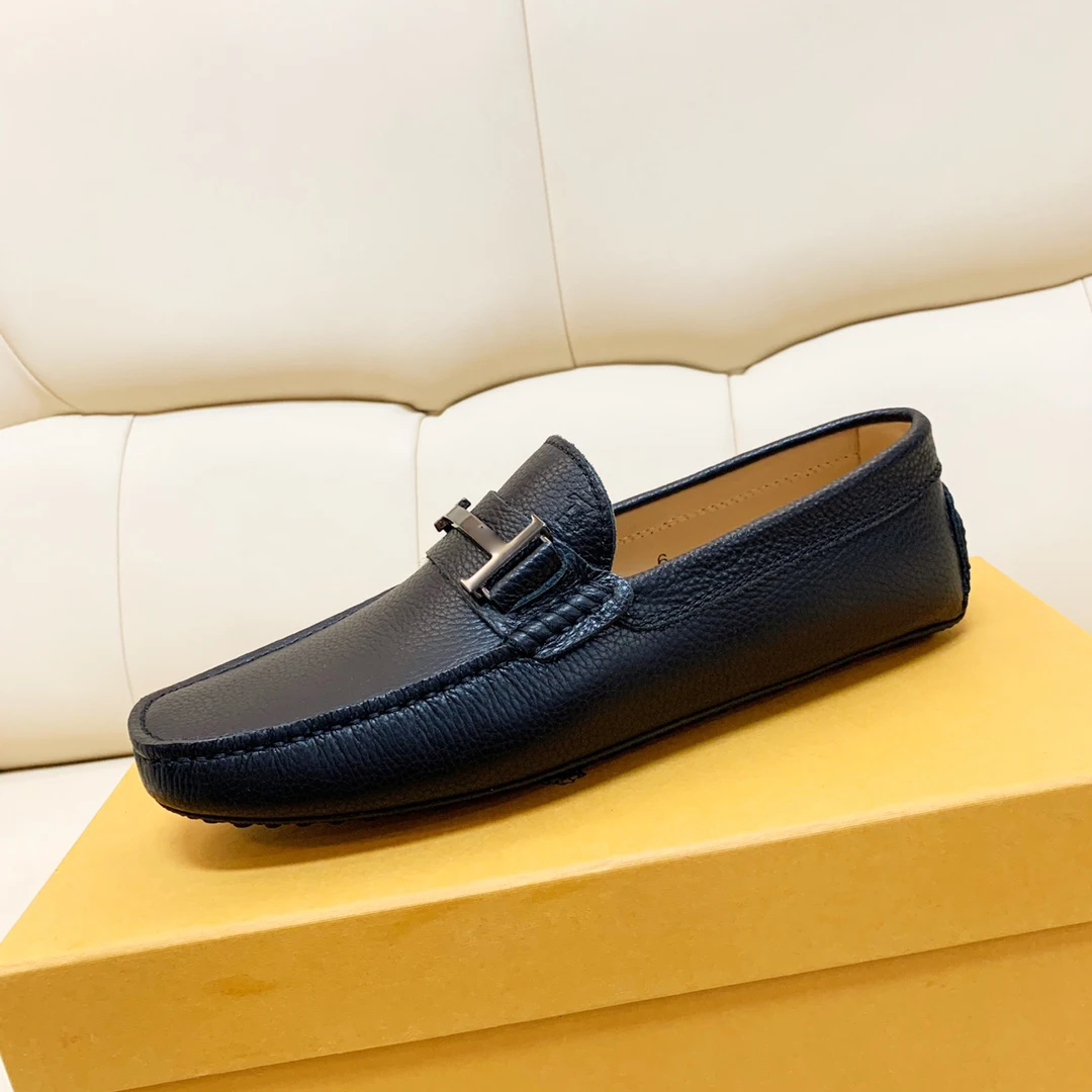 

High end classic men's Doudou shoes, cowhide grain leather, leather soft