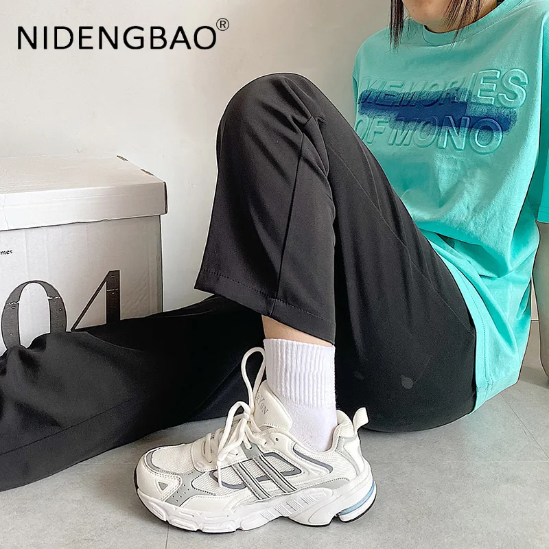 Summer Women Sneakers Fashion Mesh Chunky Shoes Comfortable Thick Sole White Flats Running Casual Sports Shoes Zapatillas Mujer