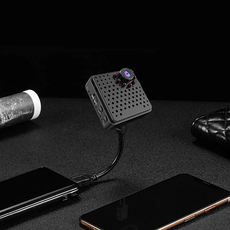 

Portable Camera, HD WIFI Network Remote Control Camera, Home Security Infrared Night Vision - Black