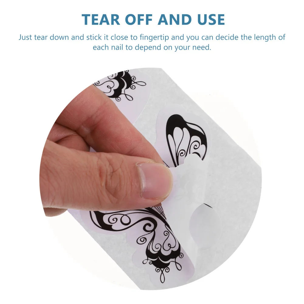 

1Roll Nail Art Form Guide Sticker Manicure Location Sticker Salon Beauty Supply