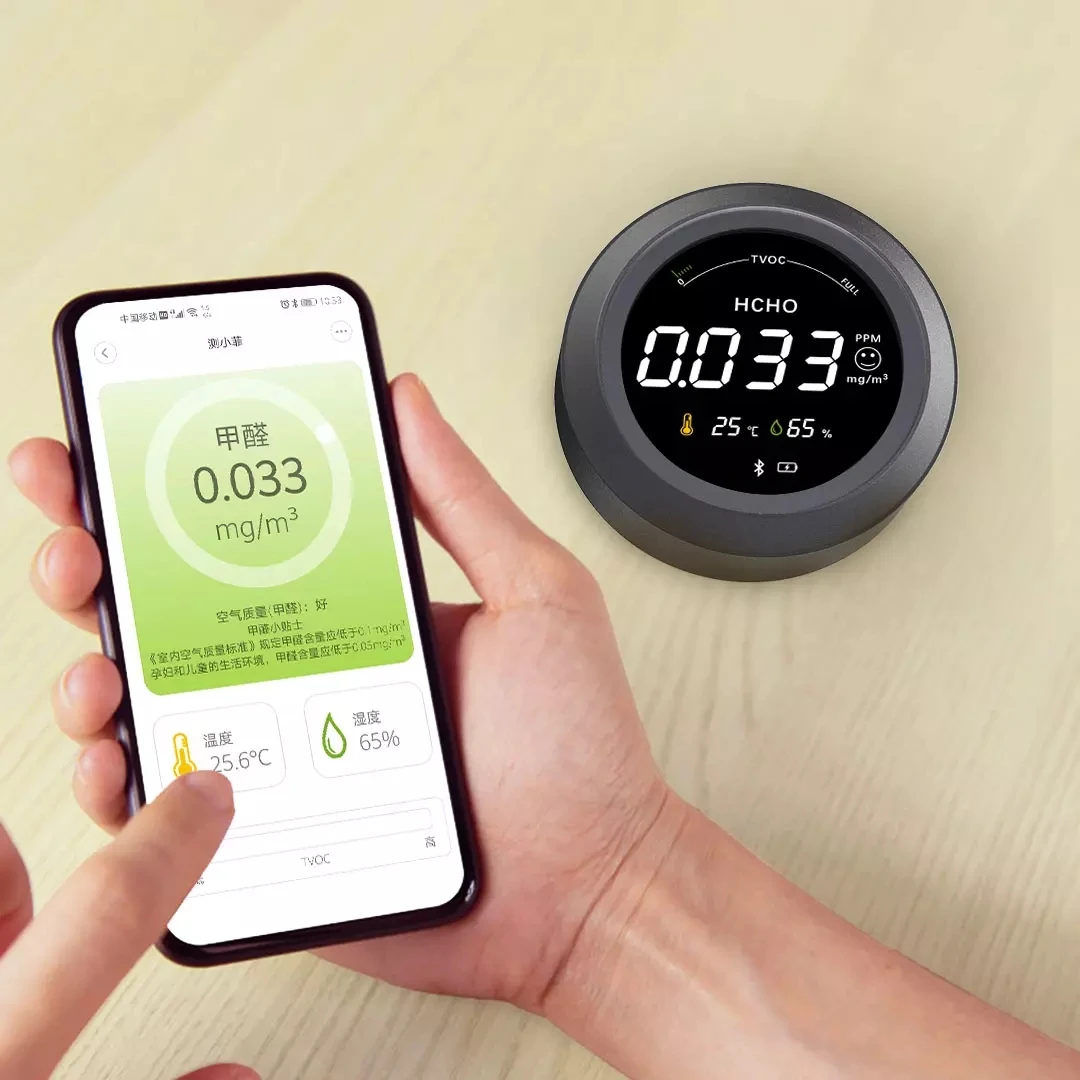 Xiaomi Mijia Five-In-One Portable Air Quality Monitor Formaldehyde Detector USB Charging APP Voice Bluetooth Smart | Электроника