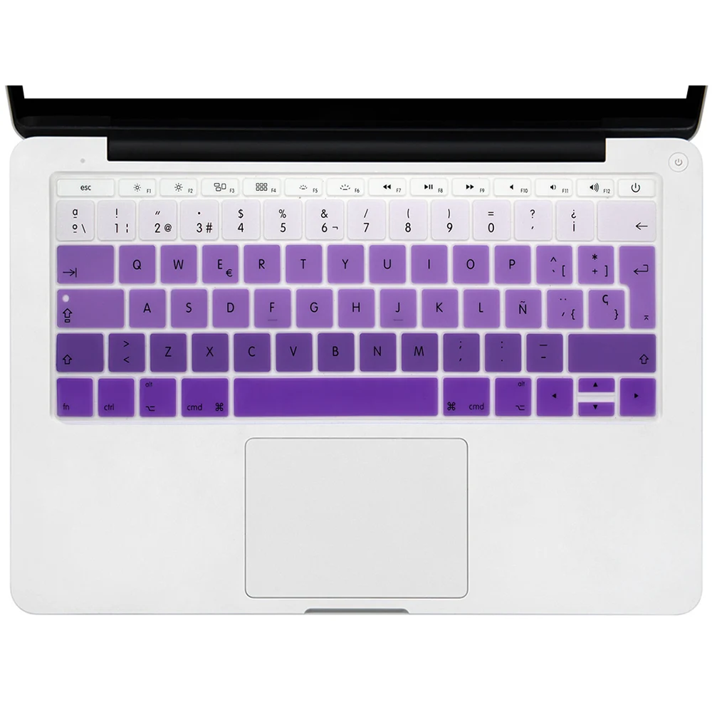 Чехол для клавиатуры HRH Rainbow с испанской раскладкой силиконовый чехол Mac Pro 13 A1708