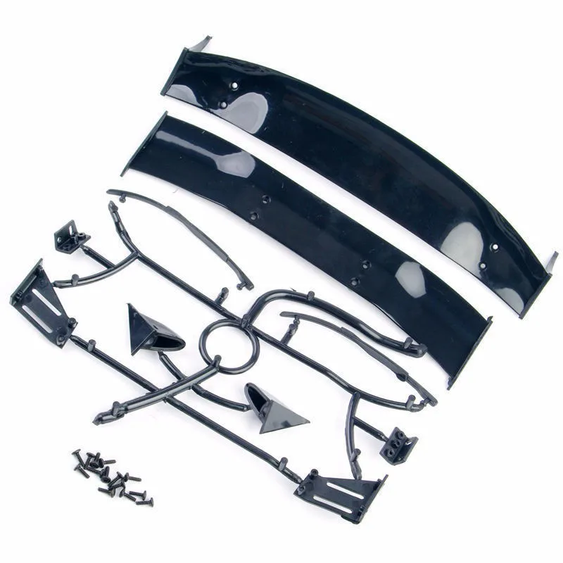 

1/10 Scale RC Car Body Rear Spoiler Tail Wing Side Mirror For Racing Vehicles Toys Model Parts Assembly Accessories