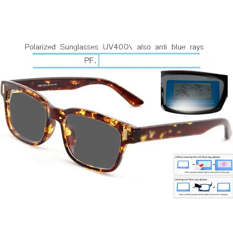 Polarized Leopard IVSTA, синий светильник, очки, компьютерная игровая оправа, для мужчин, анти-Синие лучи, блокировка, по рецепту, близорукость, поляризованные солнцезащитные очки, ночной ботаник - Цвет оправы: Polarized Leopard