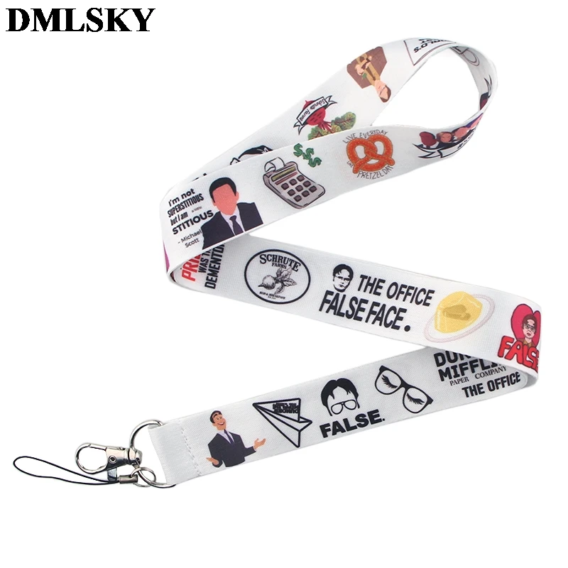 DMLSKY The Office TV Show Lanyard Keychain Lanyards for keys Badge ID Mobile Phone Rope Neck Straps Accessories Gifts M3779