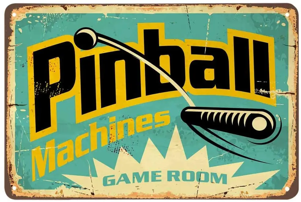 

Darts billiards pinballs Logo Metal Tin Sign, Vintage Retro Poster Art Creative Door Sign Decor for Bars Cafes Pubs Home 12x8 in
