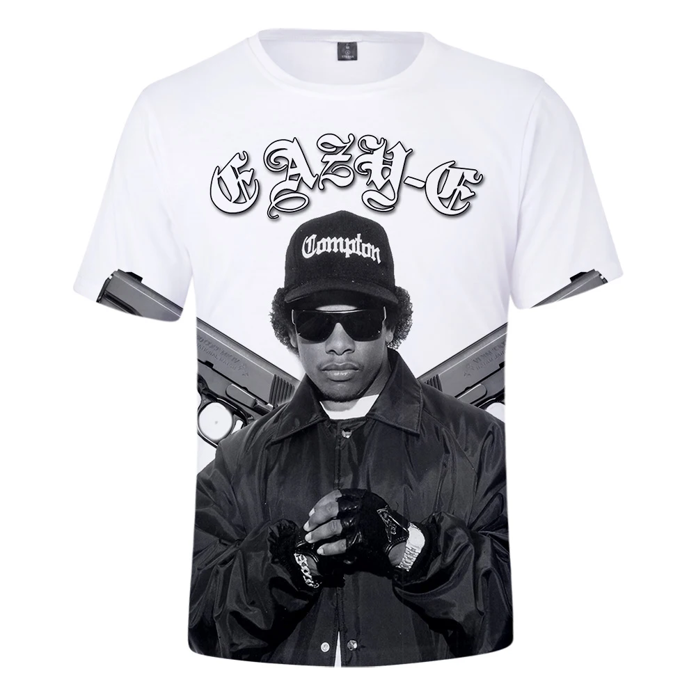 Trendy Fashion Men/women 3D Print Eazy E T-shirt Gangsta Rap Compton Short Sleeve T-shirt Summer Street Design O Neck Clothes