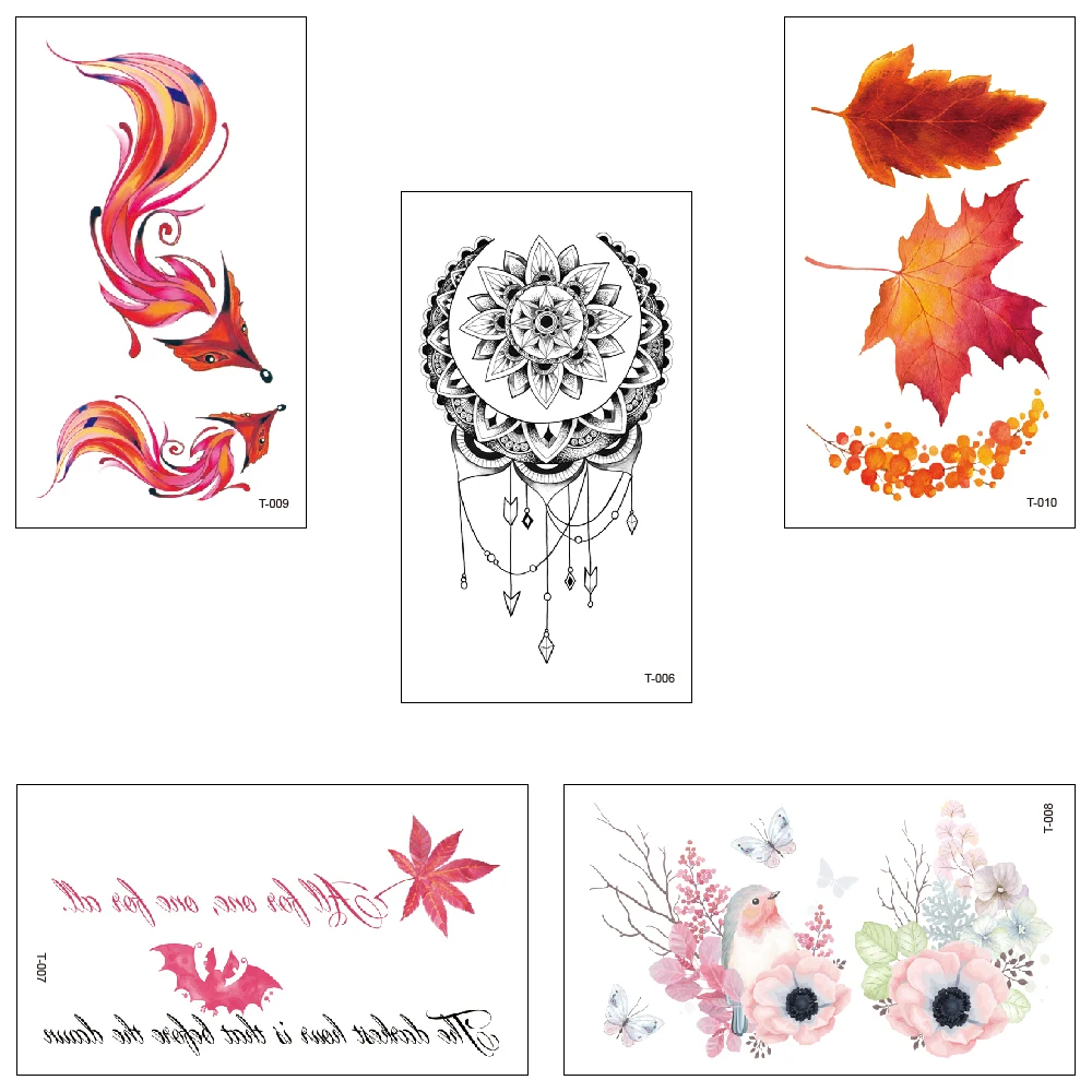 Водонепроницаемый Поддельные Временные татуировки перемещение воды стикеры