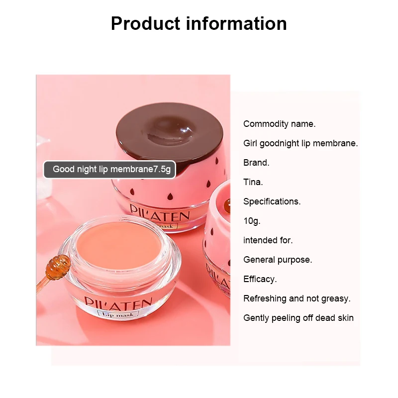 10 г увлажняющий бальзам для губ девочек хорошая ночная маска фрукты натуральный