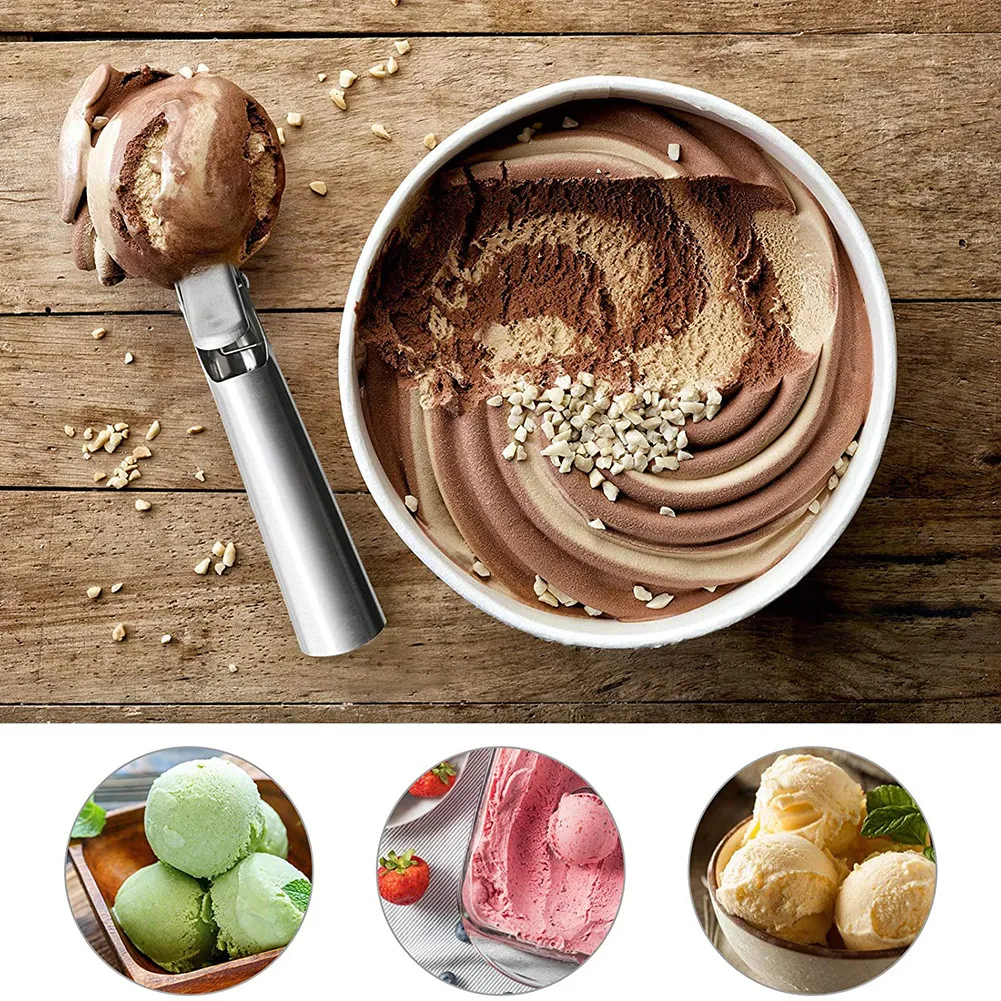 

Stainless Steel Ice Cream Dig pulp Spoon Scoop Stacks Summer Kitchen Accessories Tool Frozen Cookie Dough Watermelon Balls Spoon