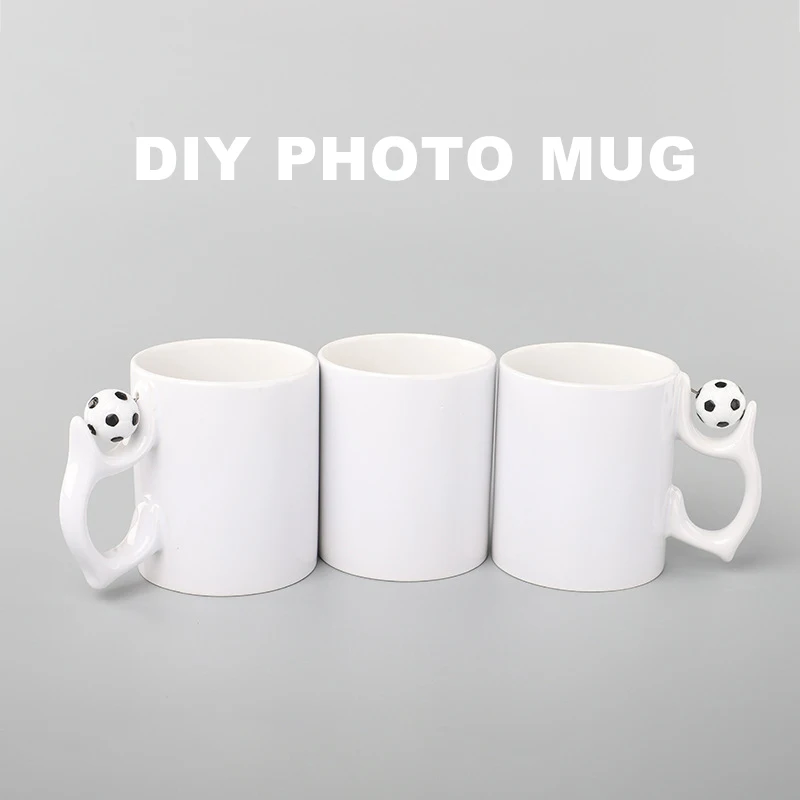 

Креативная футбольная фотокружка, Кружка для поделок, керамические, кофе, молока, чая, чашки с изображением логотипа на заказ, текстовая печ...