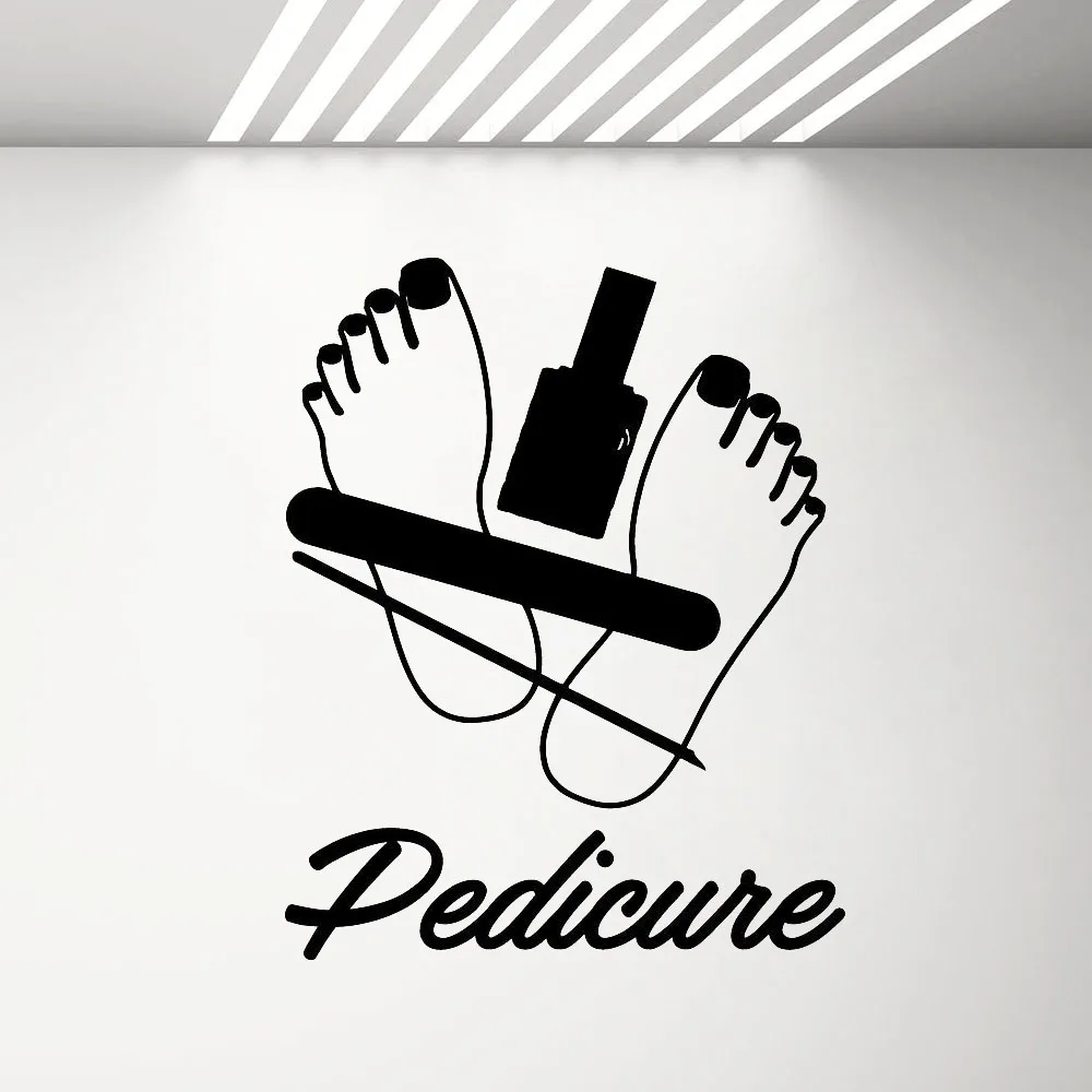 Наклейка на стену для маникюрного салона и педикюра наклейка окно украшение