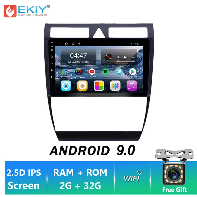 EKIY IPS Android 9 0 автомобильный радиоприемник BT WIFI GPS навигация HU видео для Audi A6 S6 RS6 | Автомагнитолы -4001123041209