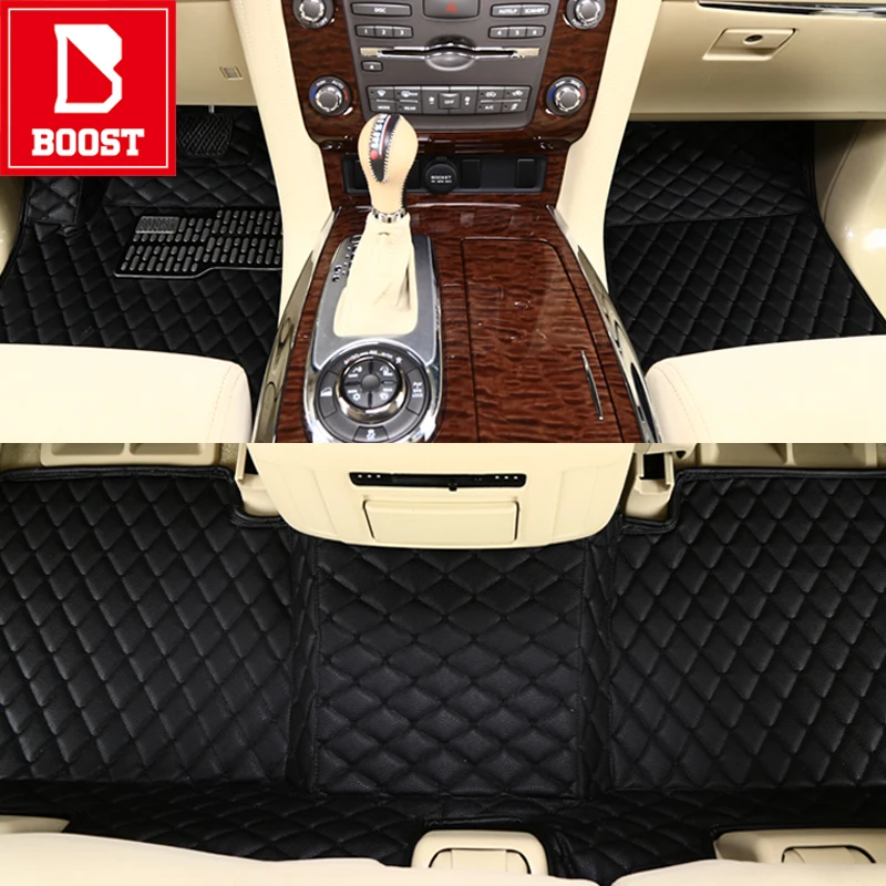Black Boost автомобильные коврики для Toyota Crown Mark chaser cresta 2008 1995 2013 2004 водонепроницаемый пользовательский автомобиль автомобильные подушечки для ног - Название цвета: Black