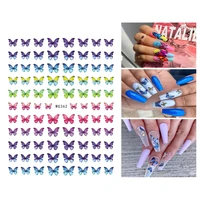 10pcs color butterfly nail sticker sticker 3d nail art adhesive sticker nail art decal set