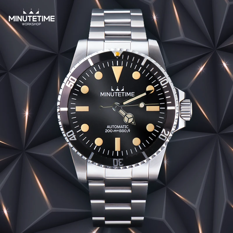 

Men's Automatic Mechanical Wrist Watch NH35/38 Movement reloj mecanico Vintage 1960 Case montre mécanique Acrylic Dome Crystal