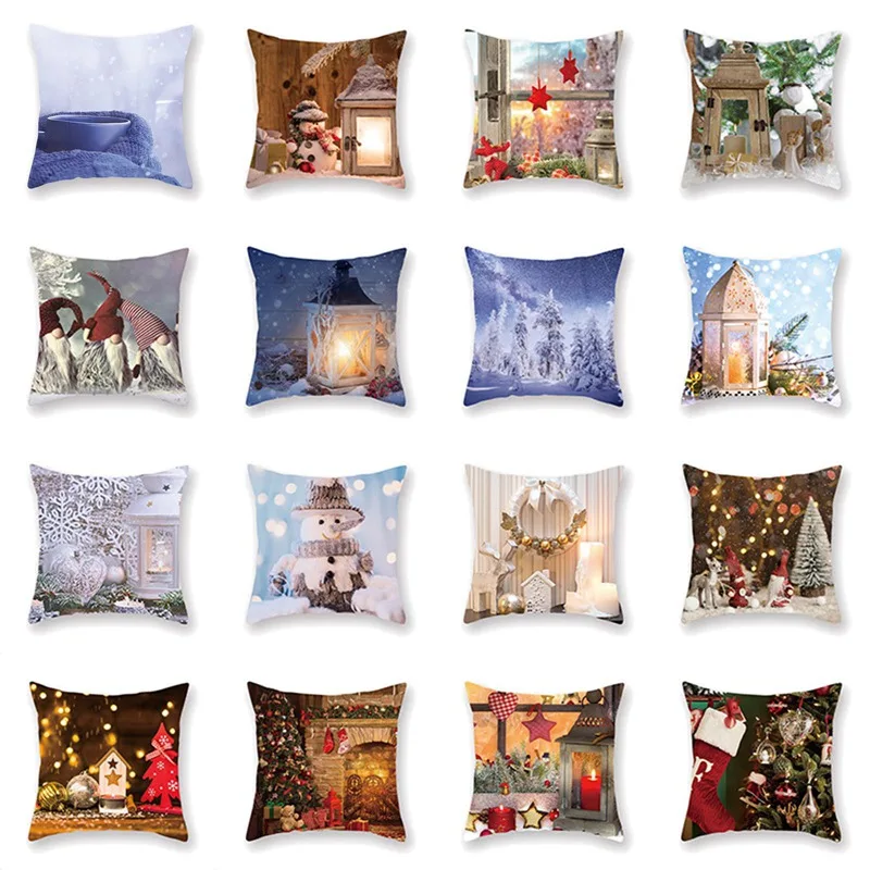 

Рождественская наволочка с Санта-Клаусом и оленем 2021, Рождественский Декор для домашней комнаты, рождественские украшения, рождественские ...