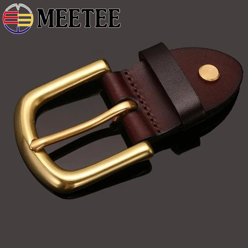 Meetee ID 35 мм 1/2 шт. Мужская пряжка для ремня из чистой латуни женские повседневные