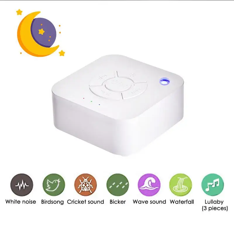 M&aacute;quina de sonido para dormir para beb&eacute;s y adultos, dispositivo de ruido blanco, apagado temporizado, recargable por USB, relajaci&oacute;n, viaje de oficina, # R-0