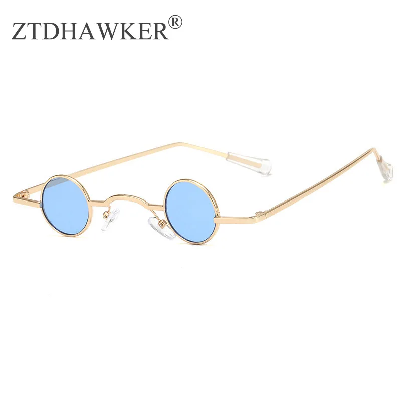 

Новинка 2022, модные женские солнцезащитные очки в круглой оправе в стиле ретро, модная маленькая оправа, из металла в стиле панк UV400