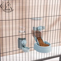 hot sell pet cat feeder dog bowl can hang stationary for cat dog cage durable puppy kitten automatic feeding food water supplies